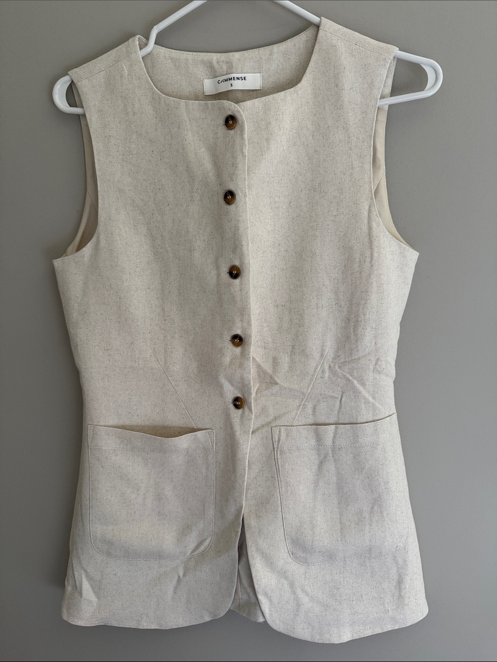COMMENSE LINEN VEST